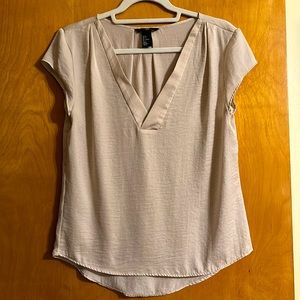H&M champagne/tan dressy short sleeve blouse.